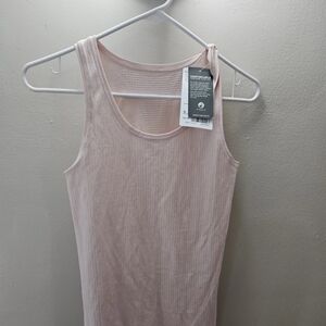Athleta Light Pink Ribbed Tank Top